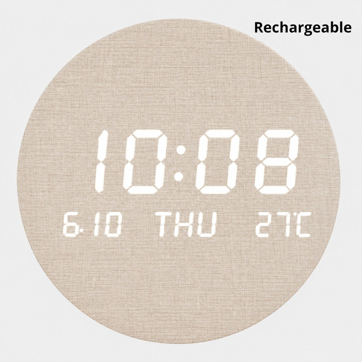 Horloge Murale Numérique LED Ronde