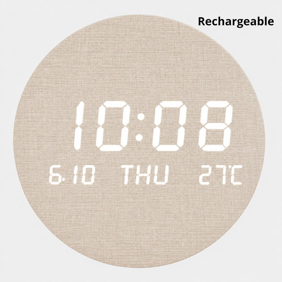 Horloge Murale Numérique LED Ronde