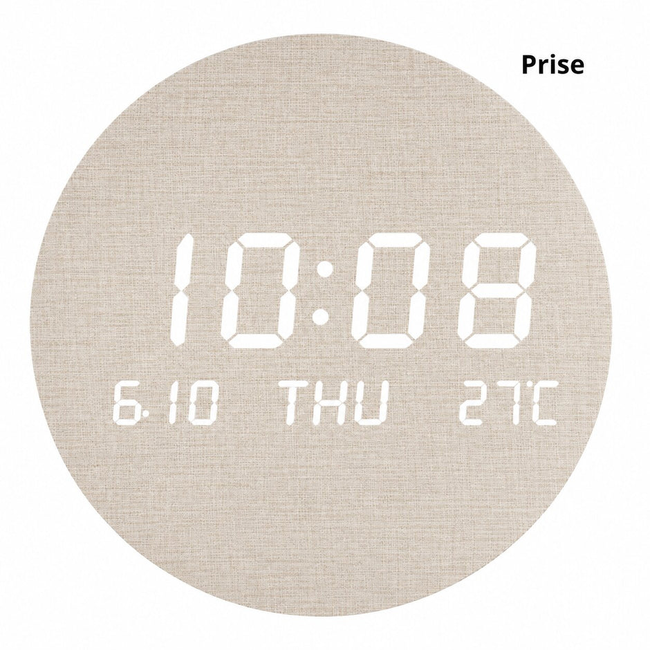 Horloge Murale Numérique LED Ronde