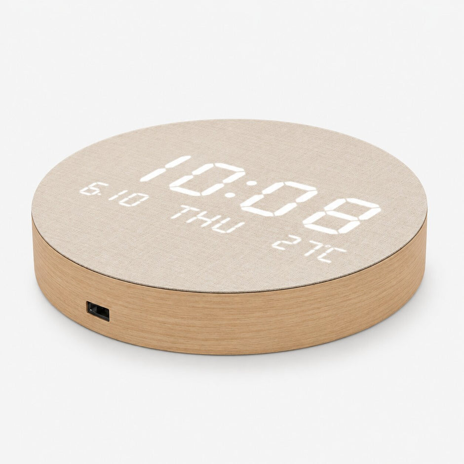 Horloge Murale Numérique LED Ronde