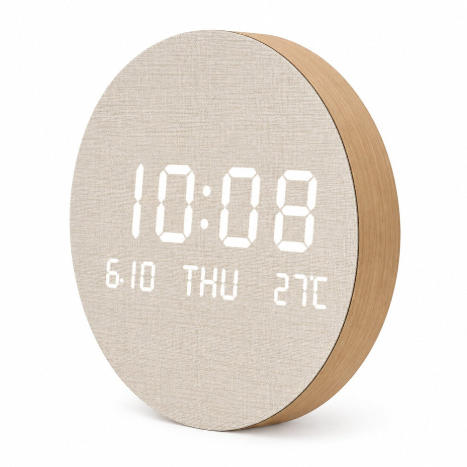 Horloge Murale Numérique LED Ronde