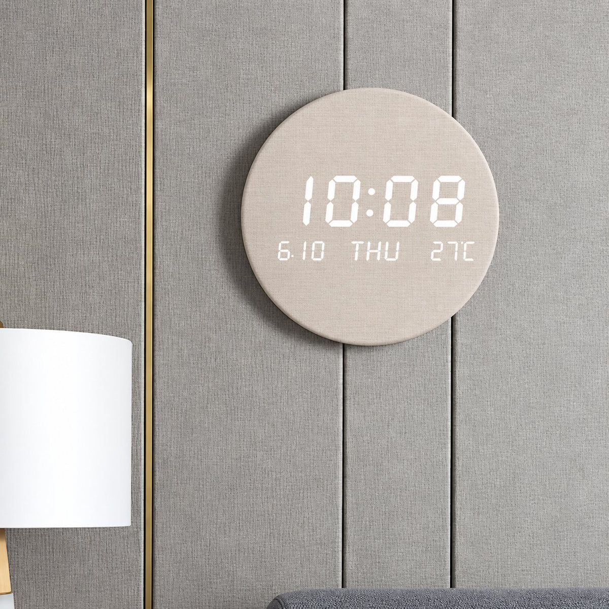 Horloge Murale Numérique LED Ronde