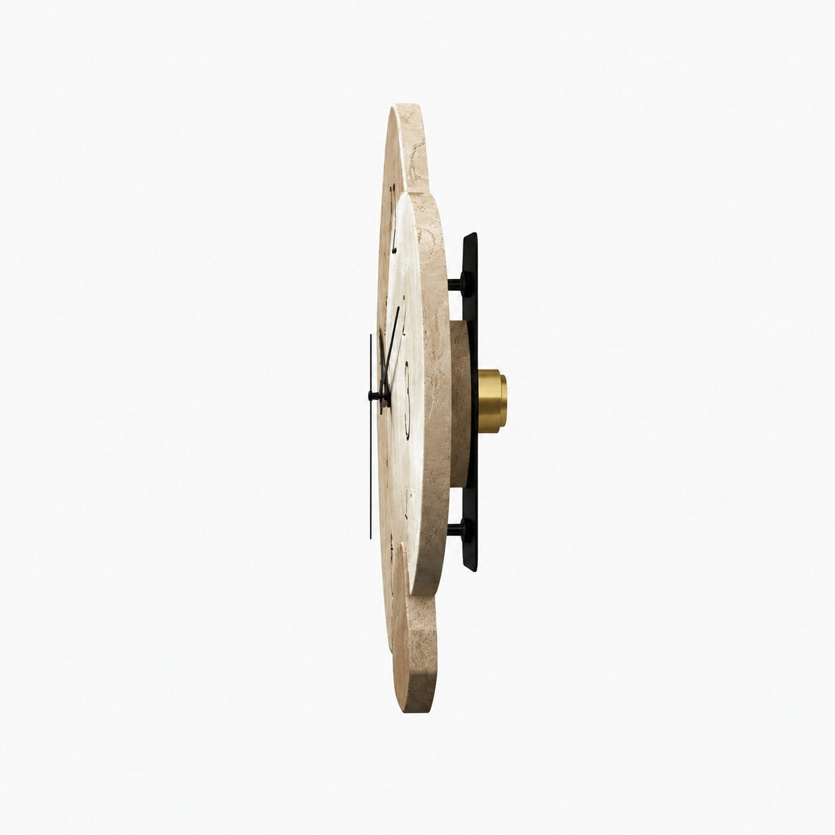 Horloge Murale en Bois au Design Lunaire