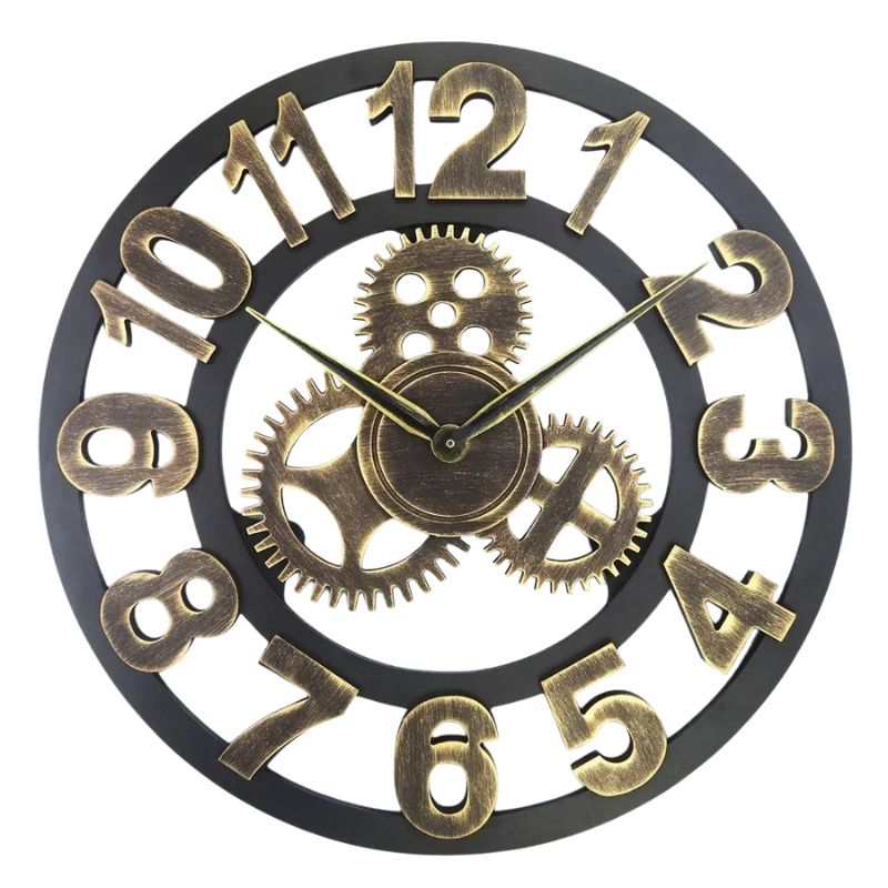 Horloge Ancienne Design Mécanique Style Atelier