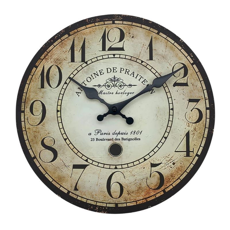 Horloge Ancienne Murale Rétro Style Parisien