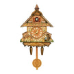 Horloge Coucou En Bois Sculpté Avec Décor Village