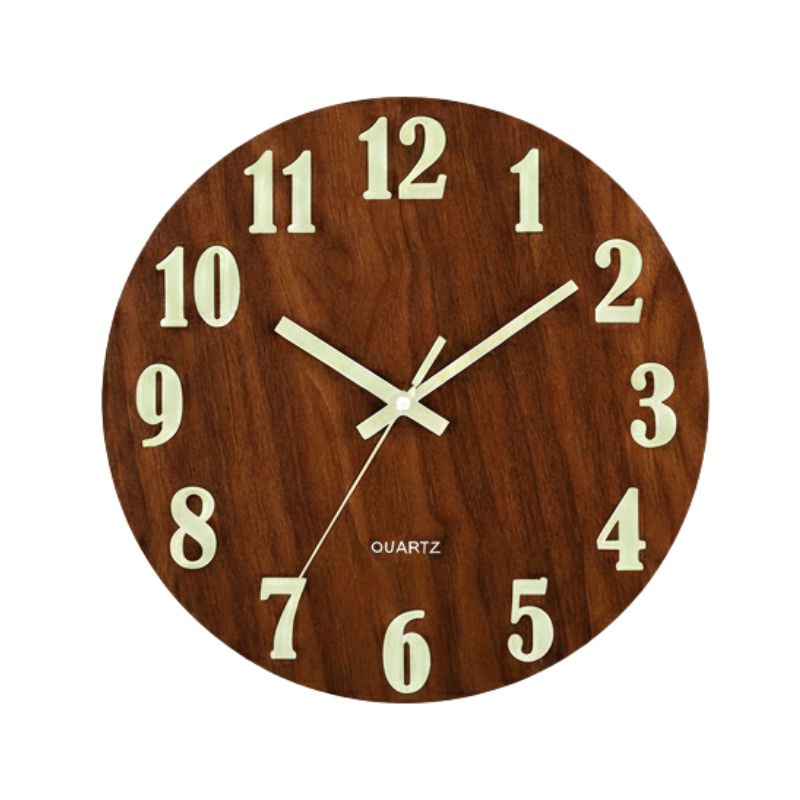 Horloge En Bois Murale Avec Effet Lumineux