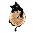 Horloge Murale Décorative Avec Chat Et Style Scandinave, Horloge Murale 