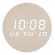 Horloge Murale Numérique LED Ronde, affichage heure, date et température