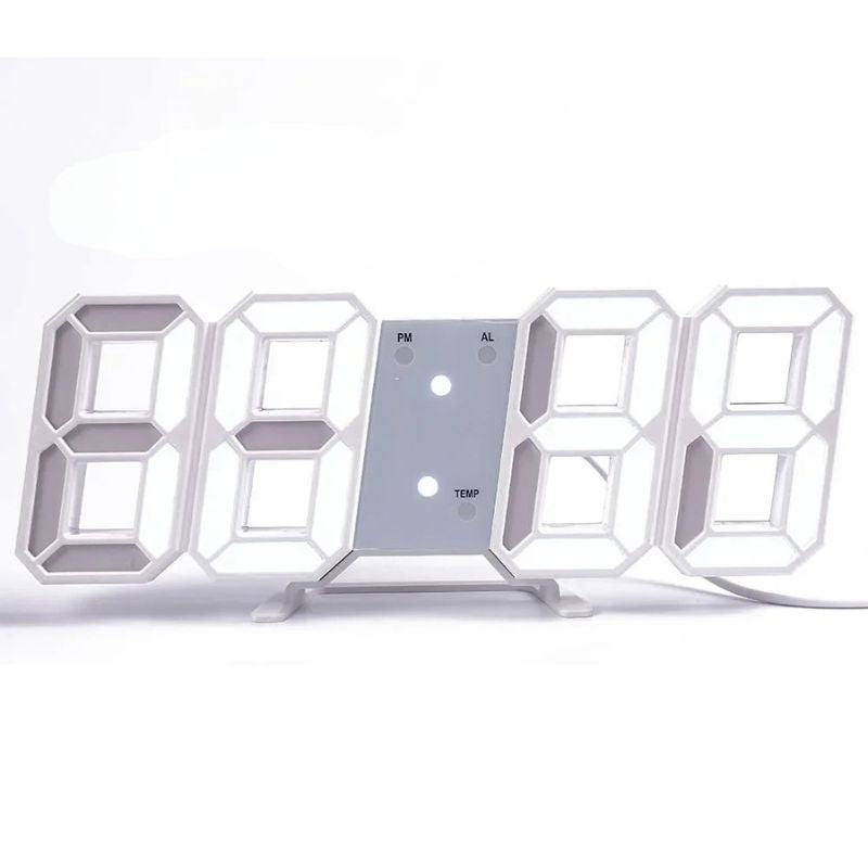 Horloge Numérique LED 3D Lumineuse, Horloge Numérique