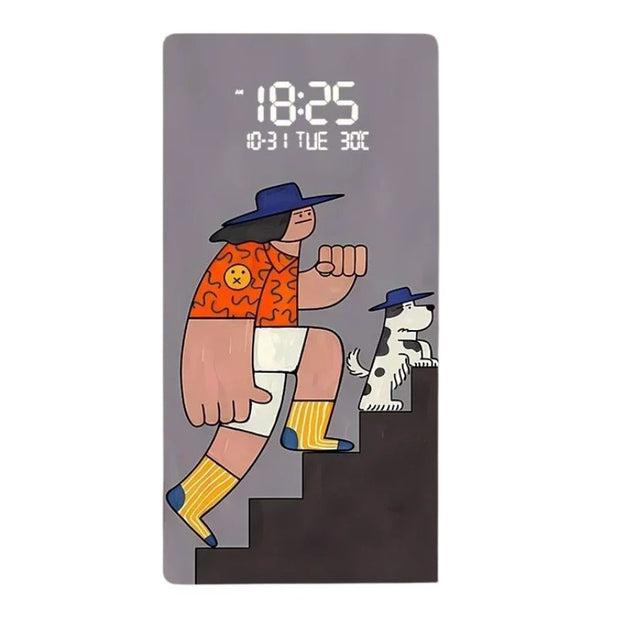 Horloge Numérique LED Murale Design Artistique, Horloge Numérique