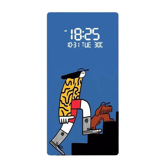 Horloge Numérique Murale LED Décorative Style Minimaliste, Horloge Numérique 