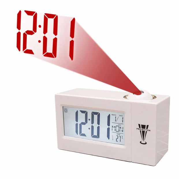 Horloge Parlante Numérique Avec Projection Murale Et Réveil LCD, Horloge Parlante 