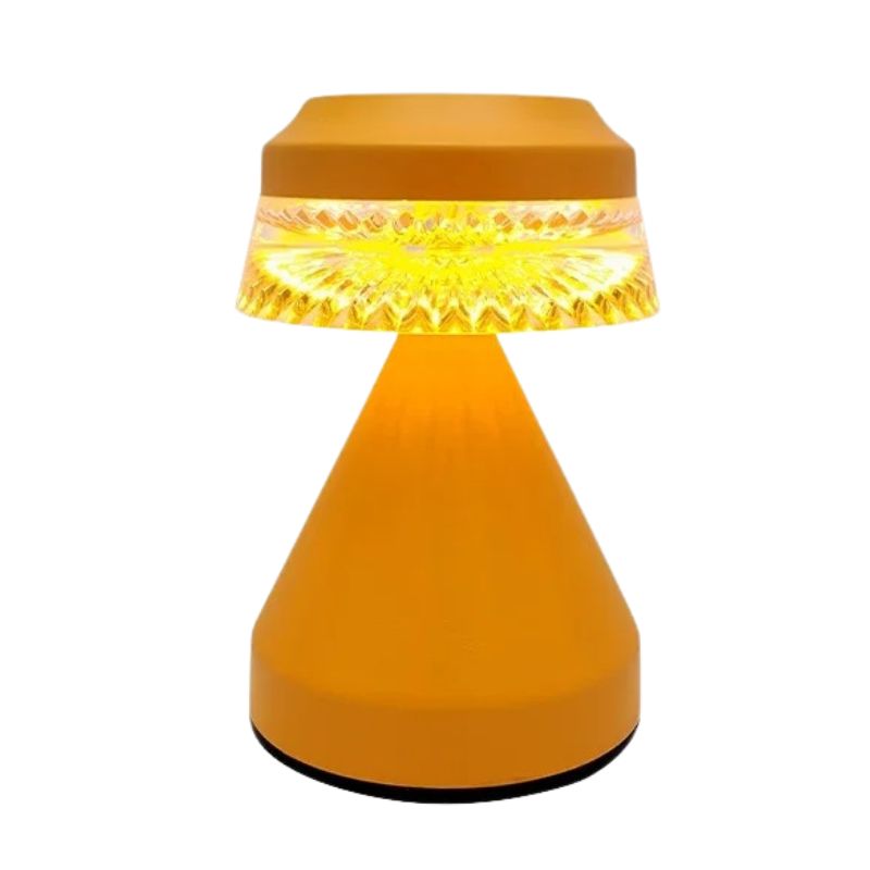 Lampe Champignon Année 70 Noire Avec Effet Cristal Lumineux