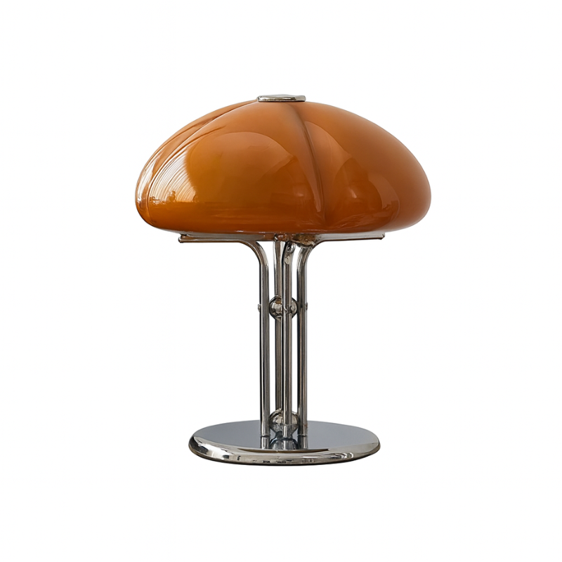 Lampe Champignon Année 70 Rétro Élégante Avec Pied Métallique