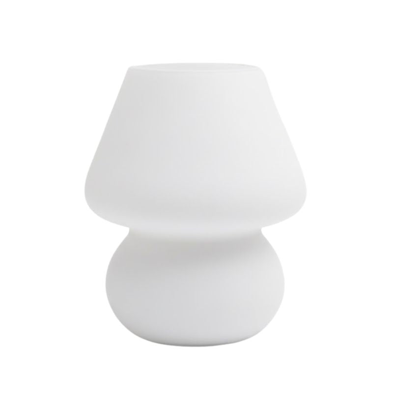 Lampe Champignon Blanc En Verre Moderne Et Élégante