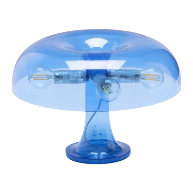 Lampe Champignon Bleue Style Vintage Avec Dôme Transparent