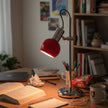 Lampe Champignon Design Rouge Orientable Avec Éclairage Chaud, Lampe Champignon Vintage