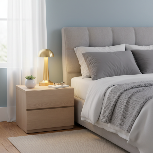 Lampe Champignon Dorée Minimaliste Avec Finition Métallique Brillante, Lampe Champignon Dorée