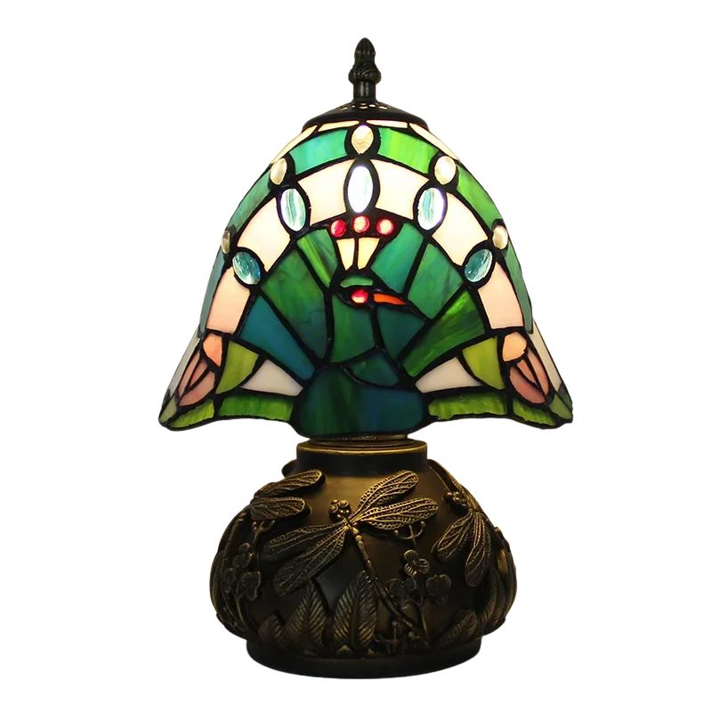 Lampe Champignon En Pâte De Verre Verte Ambiance Chic