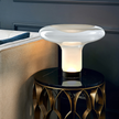 Lampe Champignon En Verre Design Nordique LED, Lampe Champignon Blanche en Verre