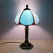 Lampe Champignon Gallé Bleue, Lampe Style Vintage
