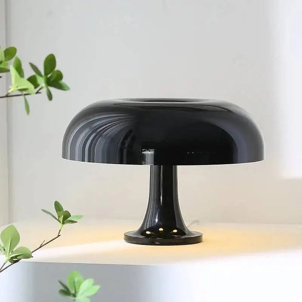 Lampe Champignon Noire Brillant Style Contemporain, Lampe Champignon Noire