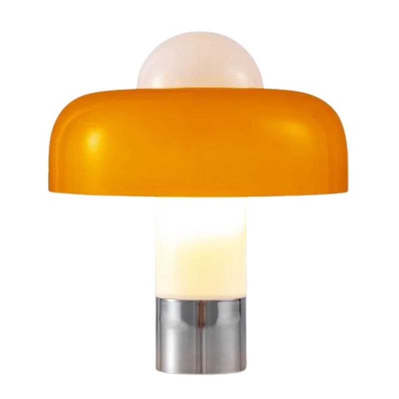 Lampe Champignon Orange Avec Lumière Chaude Et Style Italien