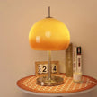 Lampe Champignon Orange En Verre Brillant, Lampe Champignon Design Rétro