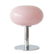 Lampe Champignon Rose Avec Pied Chromé Et Dôme Brillant
