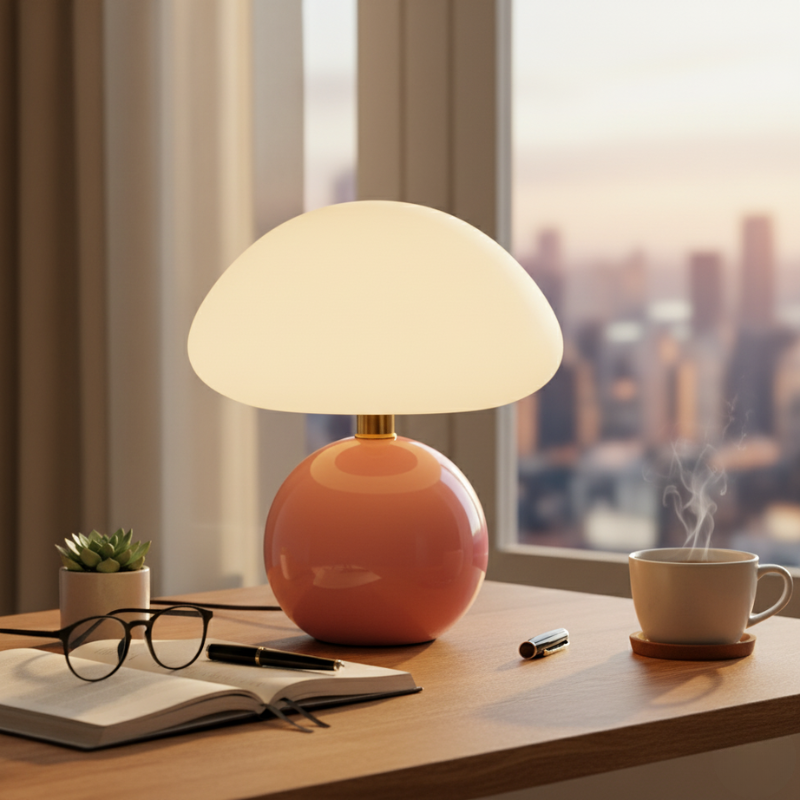 Lampe Champignon Rose Chic Et Lumineuse, Lampe Champignon Stylée 