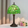 Lampe Champignon Gallé En Verre Verte