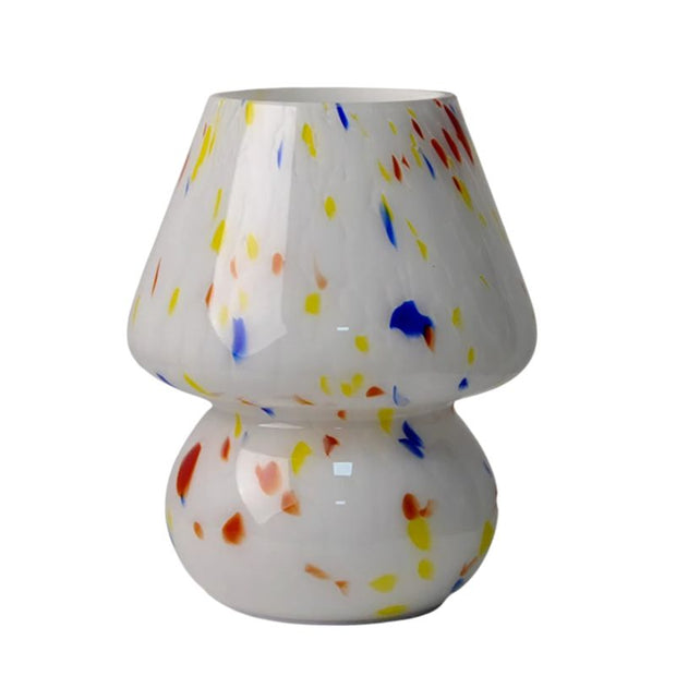 Lampe Champignon Vintage En Verre Coloré Style Murano