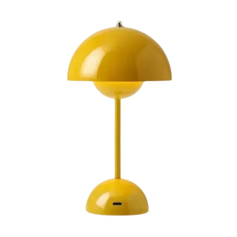 Lampe Champignon Vintage Jaune Design Scandinave