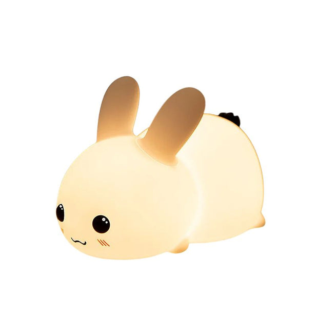 Lampe De Nuit Lapin En Silicone Rechargeable Pour Enfant, Lampe De Nuit Lapin 