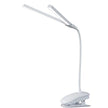 Lampe De Table LED Double Tête À Pinc, Lampe De Table Blanche
