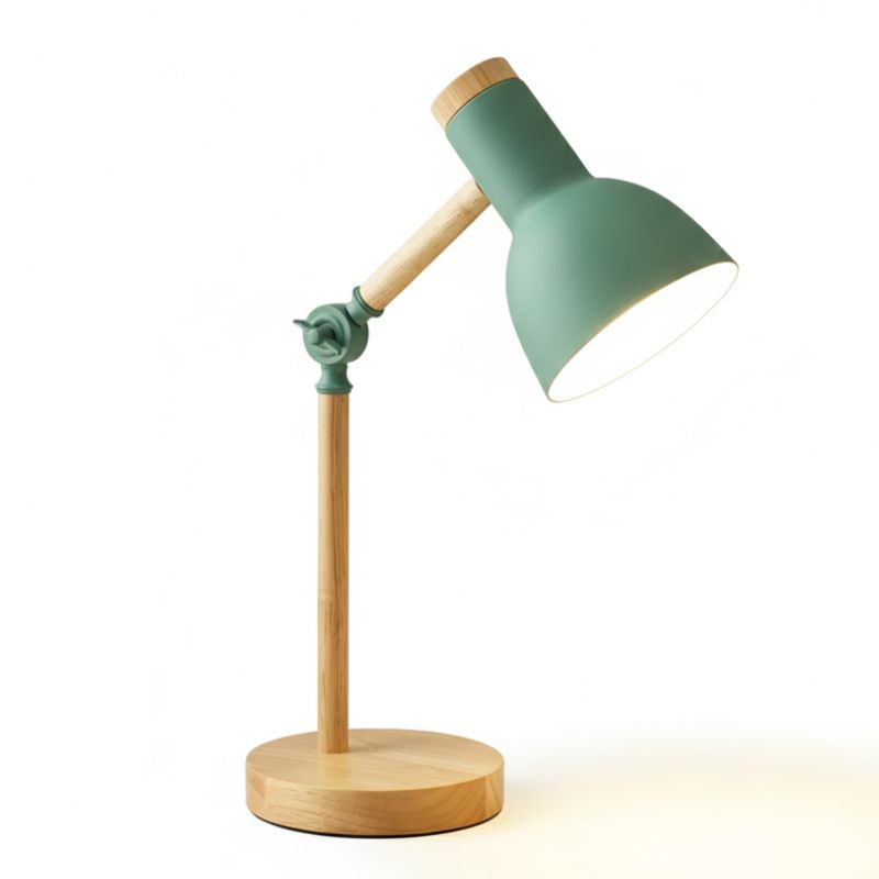 Lampe À Poser Champignon En Bois Et Métal Design Scandinave