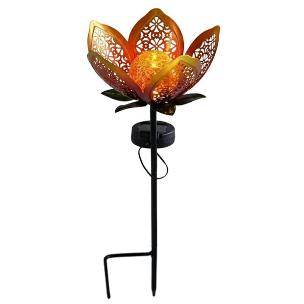 Luminaires Solaires Décoratifs Fleur de Lotus en Fer