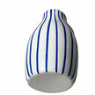 Mini Vase à Fleurs à Rayures Bleues