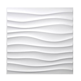 Panneau Mural 3D Ondulé Auto Adhésif, Panneau Mural Blanc