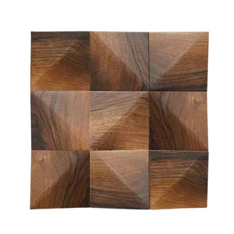 Panneau Mural Bois Avec Carrelage Mosaïque, Panneau Mural Marron