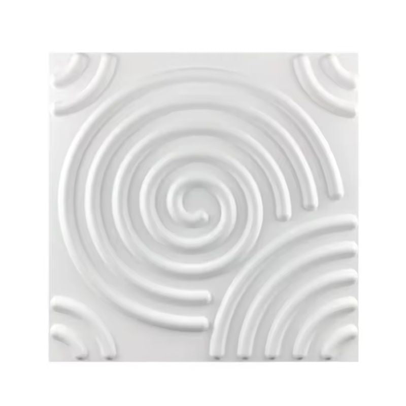 Panneau Mural Décoratif 3D Avec Motif Spirale 12 Pièces, Panneau Mural Décoratif Blanc