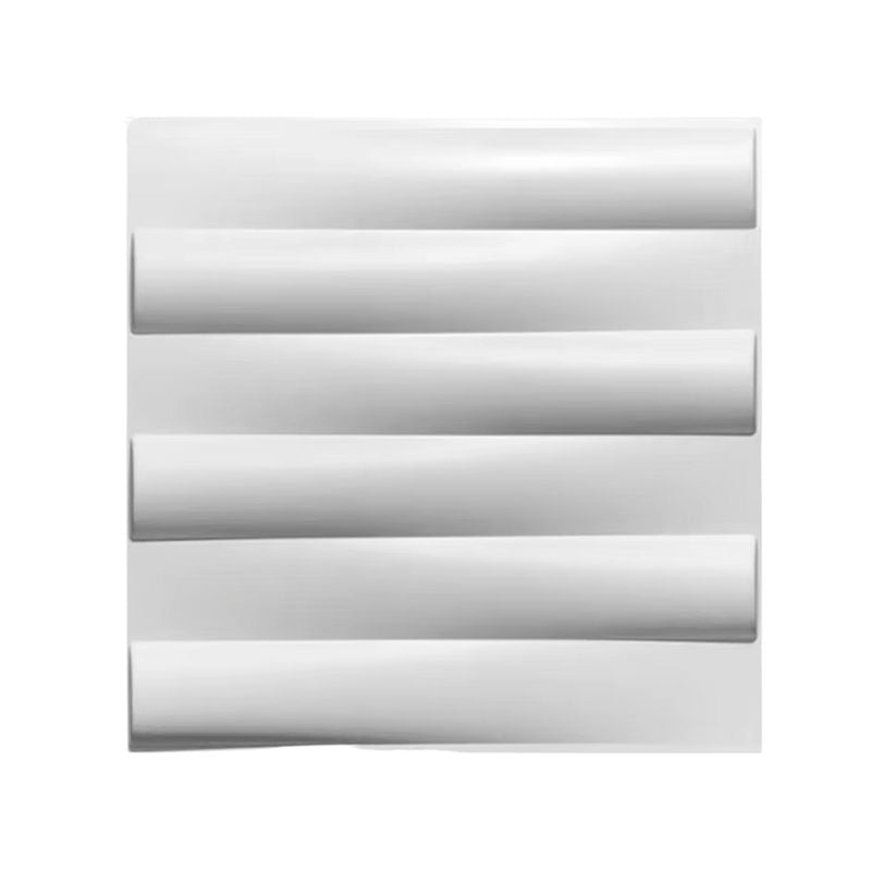 Panneau Mural Décoratif Avec Relief Horizontal 12 Pièces, Panneau Mural Décoratif Blanc