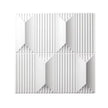 Panneau Mural Décoratif Moderne Avec Relief Strié 12 Pièces, Panneau Mural Décoratif Blanc