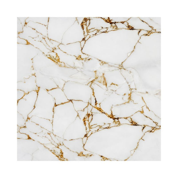 Panneau Mural PVC Avec Effet Marbre Blanc Et Veinage Doré, Panneau Mural PVC 