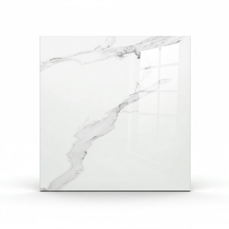 Panneau Mural PVC Blanc Aspect Marbre Naturel, Panneau Mural PVC 