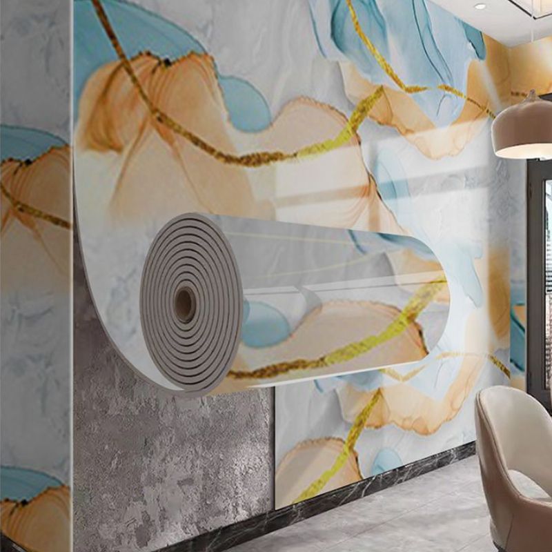 Panneau Mural PVC Décoratif Imitation Marbre Avec Effet Aquarelle, panneau mural PVC très moderne