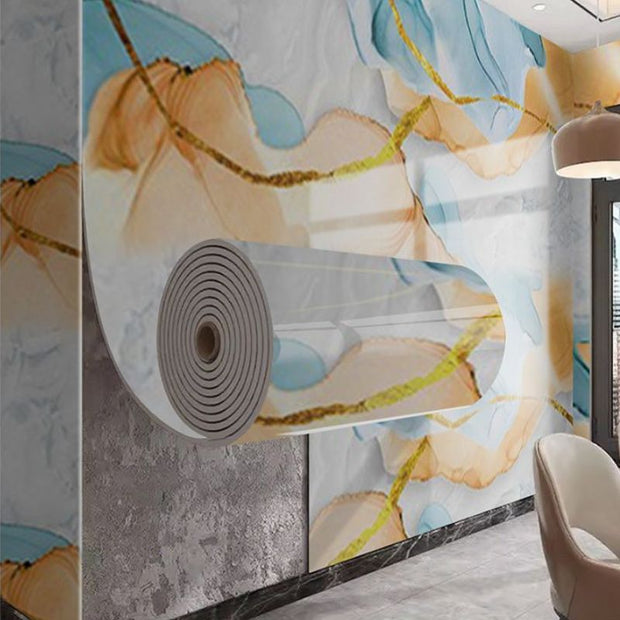Panneau Mural PVC Décoratif Imitation Marbre Avec Effet Aquarelle, panneau mural PVC très moderne