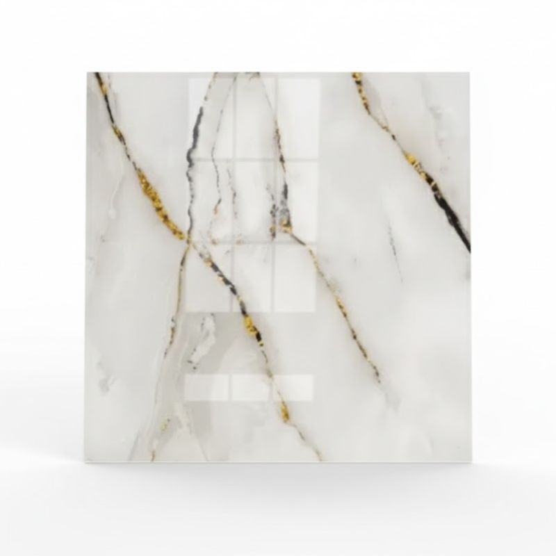 Panneau Mural PVC Inspiration Marbre Blanc Chic, panneau mural PVC design élégant