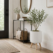 Pot de Fleurs Rond sur Pied pour Plantes